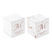 MINI CUSTOM FOIL PRINTED SQUARE PAPER FAVOR BOXES - DECORATIVE INITIAL MONOGRAM