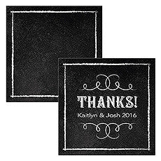 SQUARE FAVOUR TAG WITH CHALKBOARD PRINT DESIGN - AyaZay Wedding Shoppe