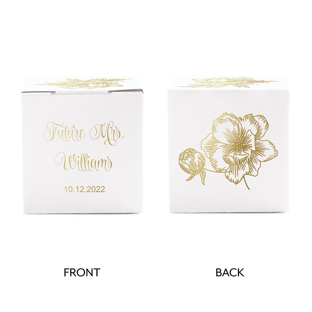 MINI CUSTOM PRINTED SQUARE PAPER FAVOR BOXES - MODERN FLORAL
