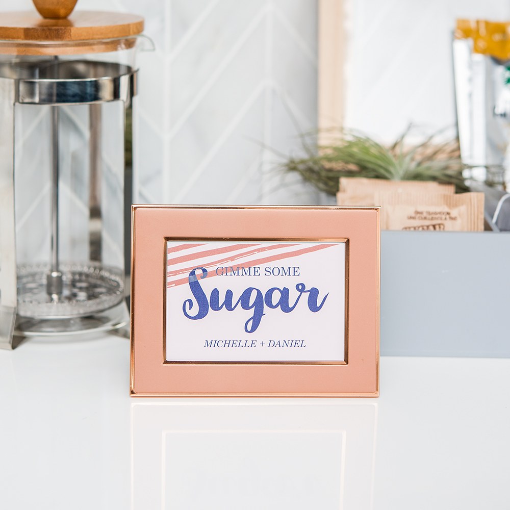 SMALL EASEL BACK PHOTO FRAME - ROSE GOLD