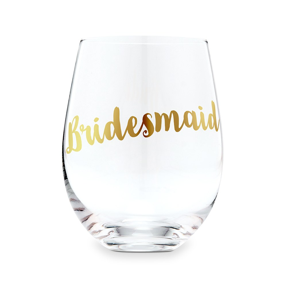 STEMLESS TOASTING WINE GLASS GIFT FOR WEDDING PARTY - BRIDESMAID