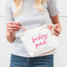 LARGE PERSONALIZED CANVAS MAKEUP & TOILETRY BAG FOR  WOMEN - BRIDESMAID SCRIPT