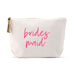 LARGE PERSONALIZED CANVAS MAKEUP & TOILETRY BAG FOR  WOMEN - BRIDESMAID SCRIPT