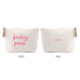 LARGE PERSONALIZED CANVAS MAKEUP & TOILETRY BAG FOR  WOMEN - BRIDESMAID SCRIPT