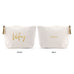 LARGE PERSONALIZED CANVAS MAKEUP & TOILETRY BAG FOR  WOMEN -  WIFEY SCRIPT