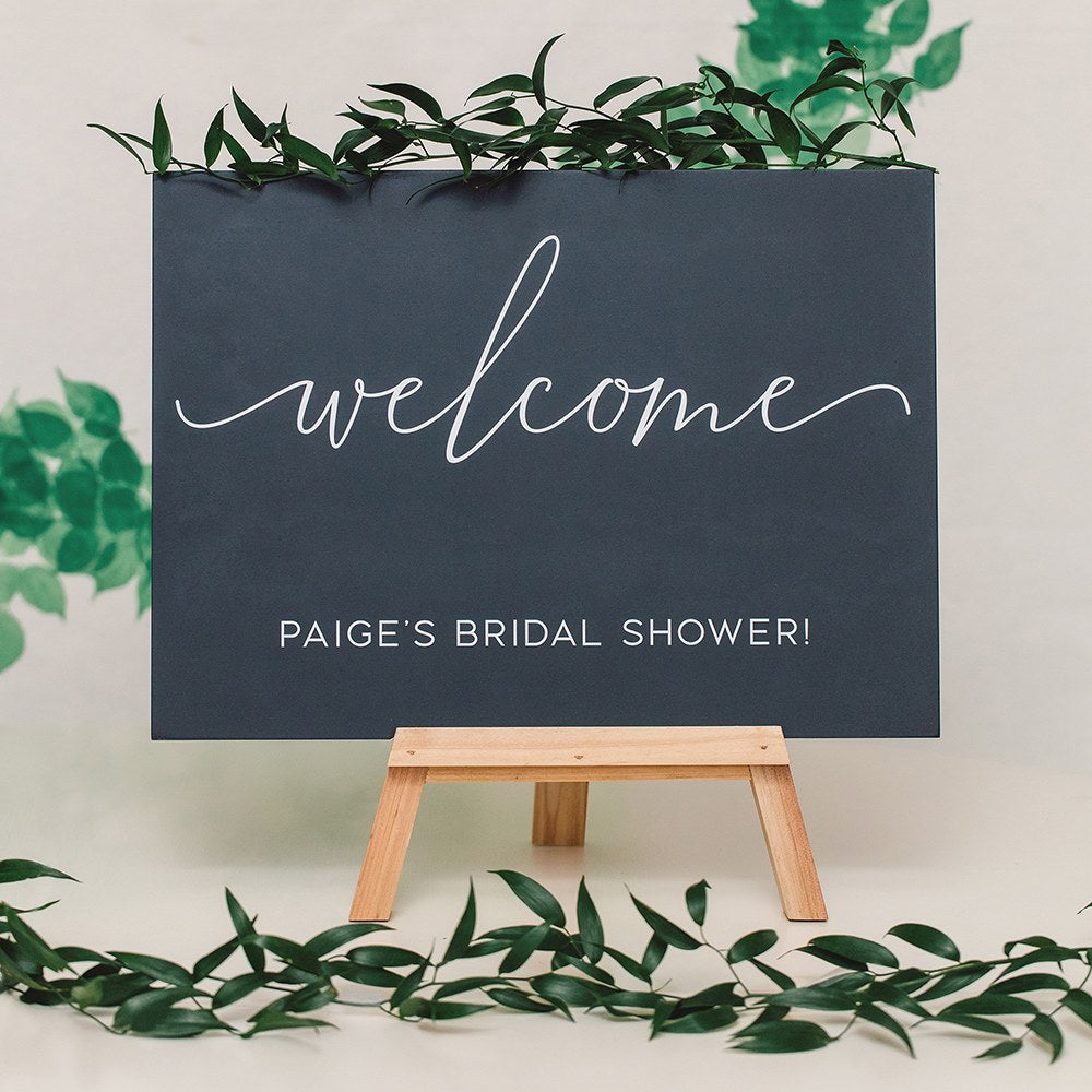 CUSTOM WEDDING CHALKBOARD SIGN - WELCOME SCRIPT