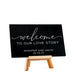 CUSTOM WEDDING CHALKBOARD SIGN - WELCOME SCRIPT