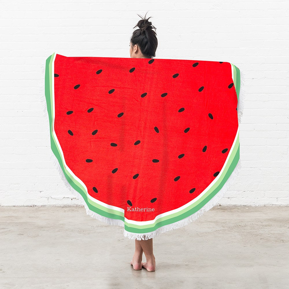 WATERMELON ROUND BEACH TOWEL