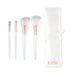 PERSONALIZED MAKEUP BRUSH SET & TRAVEL POUCH  - IRIDESCENT UNICORN
