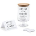 PERSONALIZED GLASS WEDDING WISHES GUESTBOOK JAR - ADVICE & WISHES