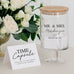 PERSONALIZED GLASS WEDDING WISHES GUESTBOOK JAR - MR. & MRS.