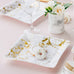 LARGE SQUARE DISPOSABLE PAPER PARTY PLATES - GEO MARBLE (8/pkg)