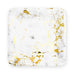 LARGE SQUARE DISPOSABLE PAPER PARTY PLATES - GEO MARBLE (8/pkg)