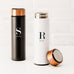 PERSONALIZED STAINLESS STEEL CYLINDER TRAVEL BOTTLE - MODERN SERIF INITIAL