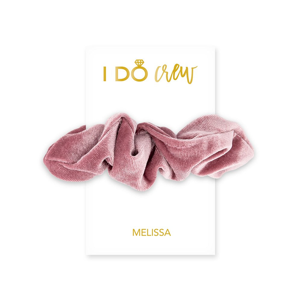 WOMEN'S CUSTOM BRIDAL PARTY SCRUNCHIE - I DO CREW - AyaZay Wedding Shoppe