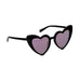 WOMEN'S UNIQUE SHAPED BACHELORETTE PARTY SUNGLASSES - BLACK HEART EYES