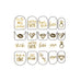 ADHESIVE BACHELORETTE PARTY NAIL STICKERS - GOLD BRIDE SQUAD