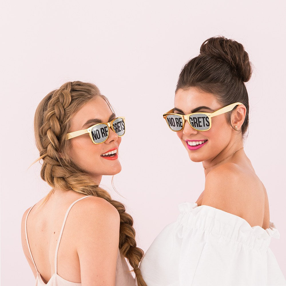 WEDDING PARTY PINHOLE SUNGLASSES - NO REGRETS