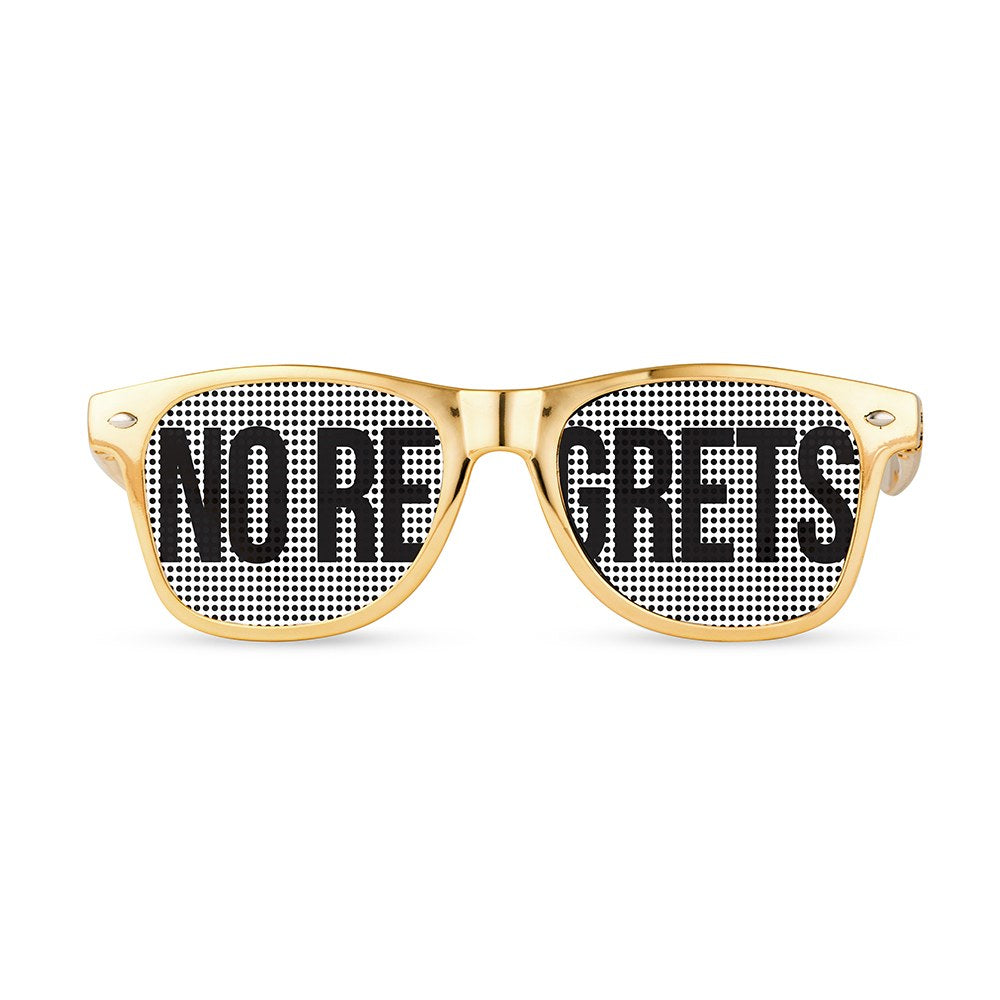 WEDDING PARTY PINHOLE SUNGLASSES - NO REGRETS