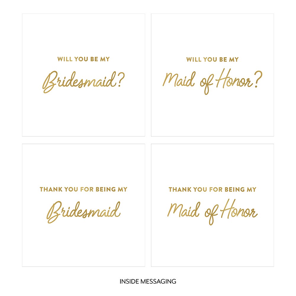 LARGE PERSONALIZED WHITE BRIDAL PARTY GIFT BOX WITH MAGNETIC LID -  SCRIPT FONT