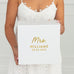 LARGE PERSONALIZED WHITE BRIDAL PARTY GIFT BOX WITH MAGNETIC LID -  MRS SCRIPT