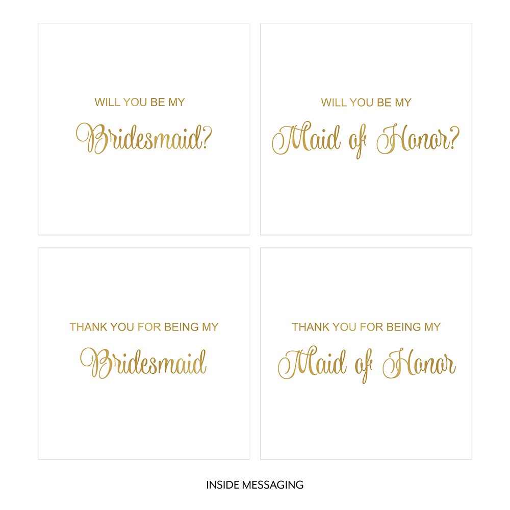 LARGE PERSONALIZED MODERN FLORAL BRIDAL PARTY GIFT BOX WITH MAGNETIC LID -  CALLIGRAPHY