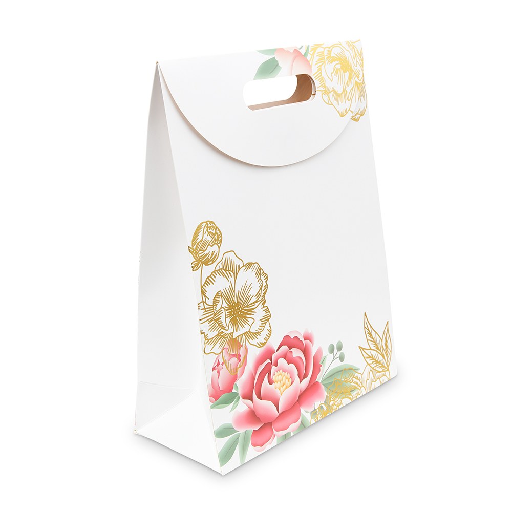 PAPER GIFT BAG WITH HANDLES - MODERN FLORAL - AyaZay Wedding Shoppe