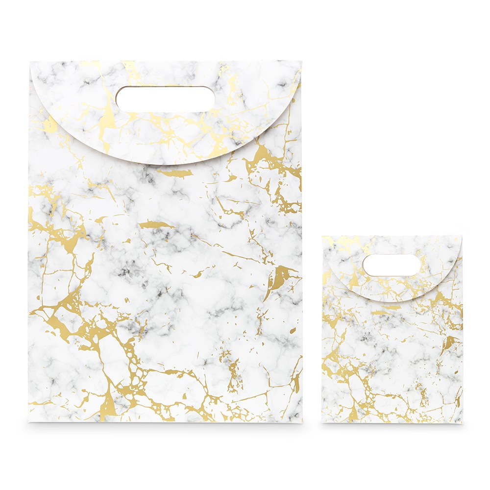 PAPER GIFT BAG WITH HANDLES - MARBLE