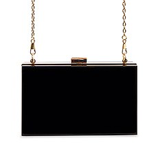 ACRYLIC BOX CLUTCH - BLACK