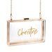 PERSONALIZED ACRYLIC BOX CLUTCH - SCRIPT FONT