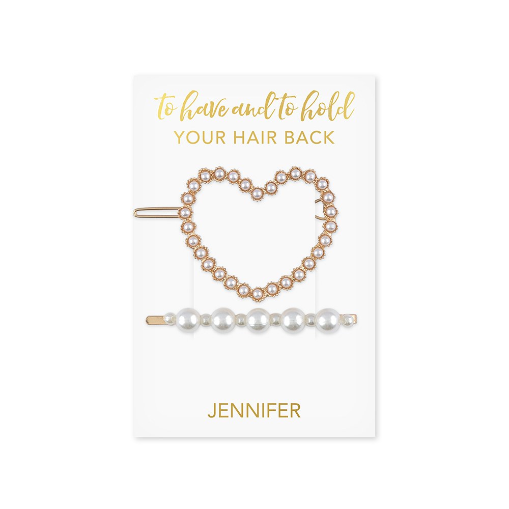 CUSTOM BRIDAL PARTY HAIR CLIPS - TO HAVE AND TO HOLD