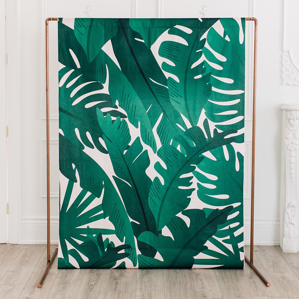 PRINTED PHOTO BACKDROP WEDDING DECORATION - BANANA LEAF