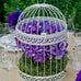 CLASSIC ROUND DECORATIVE BIRDCAGE IN IVORY - AyaZay Wedding Shoppe