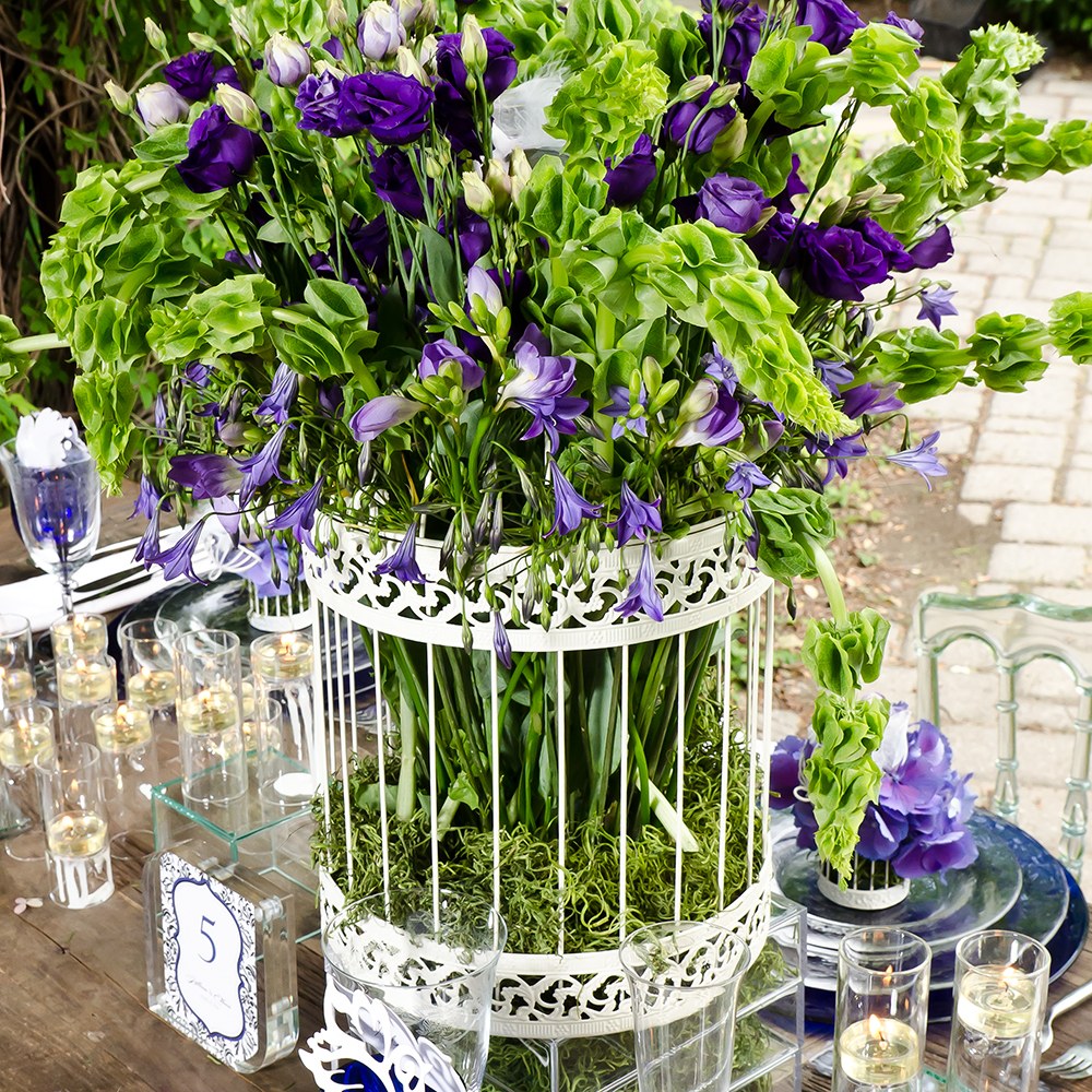 CLASSIC ROUND DECORATIVE BIRDCAGE IN IVORY - AyaZay Wedding Shoppe