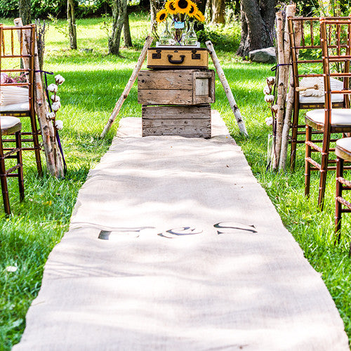 BURLAP AISLE RUNNER - AyaZay Wedding Shoppe