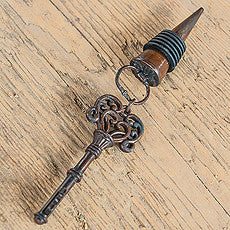 VINTAGE KEY ORNAMENTAL BOTTLE STOPPER (4/pkg) - AyaZay Wedding Shoppe