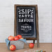 SELF STANDING CHALKBOARD SIGN WITH RUSTIC WOOD FRAME - AyaZay Wedding Shoppe