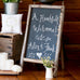 SELF STANDING CHALKBOARD SIGN WITH RUSTIC WOOD FRAME - AyaZay Wedding Shoppe