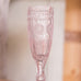 VINTAGE INSPIRED PRESSED GLASS FLUTE IN PINK