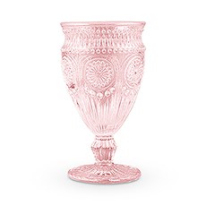 VINTAGE INSPIRED PRESSED GOBLET IN BLUSH PINK