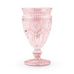 VINTAGE INSPIRED PRESSED GOBLET IN BLUSH PINK