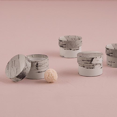 BIRCH CIRCULAR FAVOUR BOX (6/pkg) - AyaZay Wedding Shoppe