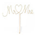MR. AND MRS. TWISTED WIRE CAKE TOPPER - AyaZay Wedding Shoppe