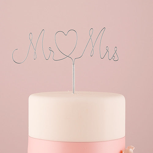 MR. AND MRS. TWISTED WIRE CAKE TOPPER - AyaZay Wedding Shoppe
