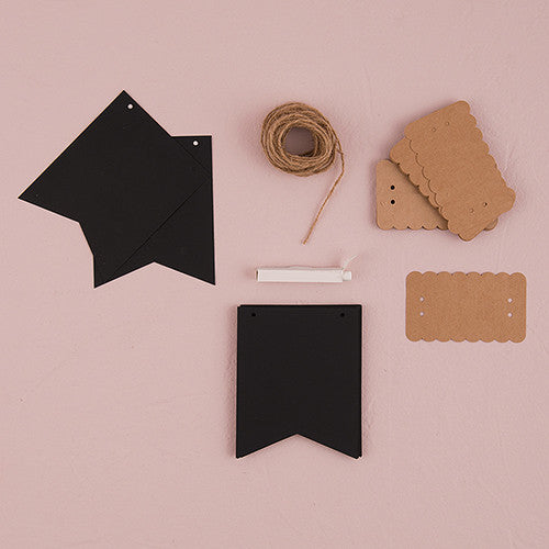 DECORATIVE KRAFT AND BLACK PAPER DIY BANNER - AyaZay Wedding Shoppe