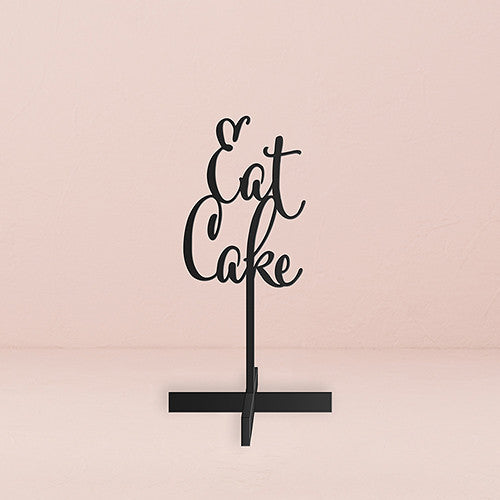 EAT CAKE ACRYLIC SIGN - BLACK - AyaZay Wedding Shoppe