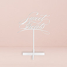 SWEET TREATS ACRYLIC SIGN - WHITE - AyaZay Wedding Shoppe