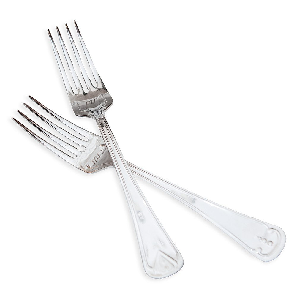 MR & MRS CAKE FORK SET