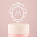 CLASSIC FLOATING MONOGRAM WHITE ACRYLIC CAKE TOPPER - AyaZay Wedding Shoppe