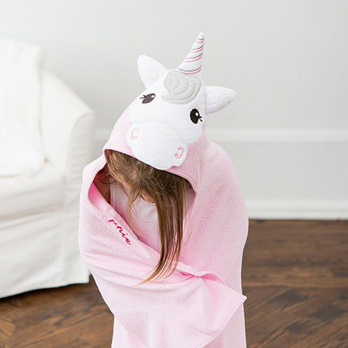 ANIMAL FACE HOODED TOWEL - PINK UNICORN - AyaZay Wedding Shoppe